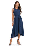 Skylar A-line Scoop Asymmetrical Chiffon Cocktail Dress STIP0020930