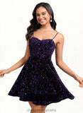 Lorelei A-line Sweetheart Short Sequin Homecoming Dress STIP0025649