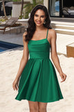 Anabella A-line Cowl Short/Mini Satin Homecoming Dress With Pleated STIP0020511