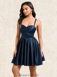 Roselyn A-line Sweetheart Short Satin Homecoming Dress With Pleated STIP0025673