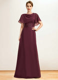 Bailey A-line Scoop Floor-Length Chiffon Mother of the Bride Dress With Appliques Lace Sequins STIP0021707