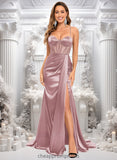 Kyla Trumpet/Mermaid Sweetheart Sweep Train Stretch Satin Prom Dresses STIP0025836