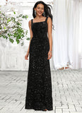 Kaitlin Sheath/Column Scoop Floor-Length Sequin Prom Dresses STIP0022228