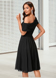 Aylin A-line One Shoulder Knee-Length Chiffon Cocktail Dress With Ruffle STIP0022309