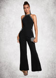 Shirley Sequins High Neck Elegant Jumpsuit/Pantsuit Polyester Maxi Dresses STIP0022438