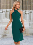 Wendy Ruffle Asymmetrical Elegant Sheath/Column Polyester Midi Dresses STIP0022492