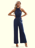 Yaritza High Neck Elegant Jumpsuit/Pantsuit Polyester Maxi Dresses STIP0022551