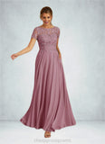 Stella A-Line Boatneck Sequins Chiffon Floor-Length Dress STIP0022619