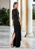 Trinity Sheath Lace Floor-Length Dress STIP0022665