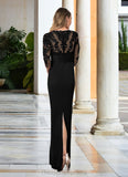 Trinity Sheath Lace Floor-Length Dress STIP0022665