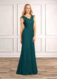 Taryn A-Line Lace Floor-Length Dress STIP0022668