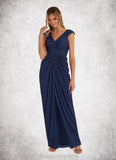 Terri Sheath Pleated Mesh Floor-Length Dress STIP0022671