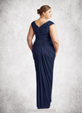 Terri Sheath Pleated Mesh Floor-Length Dress STIP0022671