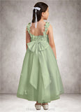 Jazmyn Ball-Gown Lace Tulle Asymmetrical Dress Dusty Sage STIP0022802