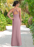 Evangeline A-Line Chiffon Floor-Length Junior Bridesmaid Dress dusty rose STIP0022856