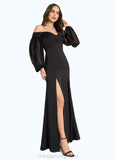 Thelma Maxine Black Off the Shoulder Maxi Dress Atelier Dresses | Azazie STIP0022879