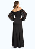 Thelma Maxine Black Off the Shoulder Maxi Dress Atelier Dresses | Azazie STIP0022879