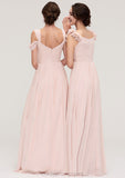 Sweetheart Sleeveless A-line/Princess Chiffon Long/Floor-Length Bridesmaid Dresses With Pleated Shoulder Flower Summer STIP0025315