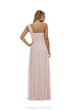 A-Line/Princess One-Shoulder Long/Floor-Length Chiffon Bridesmaid Dresses Virginia STIP0025329