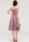 Sweetheart Sleeveless A-line/Princess Lace Knee-Length Bridesmaid Dresses Tatiana STIP0025421