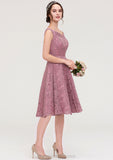 Sweetheart Sleeveless A-line/Princess Lace Knee-Length Bridesmaid Dresses Tatiana STIP0025421