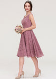 Sweetheart Sleeveless A-line/Princess Lace Knee-Length Bridesmaid Dresses Tatiana STIP0025421