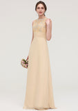 Sleeveless Halter Open Back Long/Floor-Length Sheath/Column Chiffon Bridesmaid Dresses With Pleated Lace Jan STIP0025451