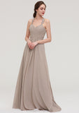 Sleeveless Sweetheart Long/Floor-Length Chiffon A-line/Princess Bridesmaid Dresses With Pleated Lace Makenzie STIP0025457