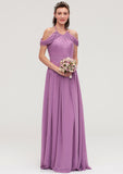 Scoop Neck Sleeveless Chiffon A-line/Princess Long/Floor-Length Bridesmaid Dresseses With Pleated Luna STIP0025461