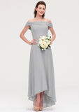 Off-the-Shoulder Sleeveless Asymmetrical Chiffon A-line/Princess Bridesmaid Dresseses Nita STIP0025465