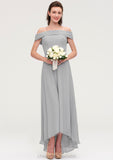 Off-the-Shoulder Sleeveless Asymmetrical Chiffon A-line/Princess Bridesmaid Dresseses Nita STIP0025465