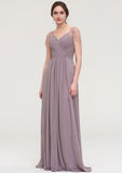 Short Sleeve Sweetheart Long/Floor-Length Chiffon A-line/Princess Bridesmaid Dresses With Pleated Beading Leila STIP0025487