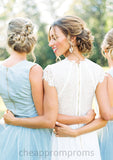 A-Line/Princess Square Neckline Asymmetrical Tulle Bridesmaid Dresses Keely STIP0025543