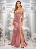 Kyla Trumpet/Mermaid Sweetheart Sweep Train Stretch Satin Prom Dresses STIP0025836