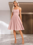 Yaritza A-line Scoop Knee-Length Chiffon Homecoming Dress STIP0025686