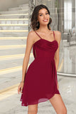 Ellen Sheath/Column V-Neck Short/Mini Jersey Sequin Homecoming Dress With Cascading Ruffles Sequins STIP0020509