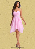 Yazmin A-line Sweetheart Asymmetrical Chiffon Homecoming Dress With Beading STIP0025690