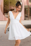 Harmony A-line V-Neck Short/Mini Chiffon Homecoming Dress STIP0020475