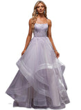 Rita Ball-Gown/Princess Scoop Floor-Length Tulle Prom Dresses STIP0020867