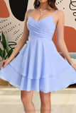 Zoey A-line V-Neck Short/Mini Chiffon Homecoming Dress STIP0020470