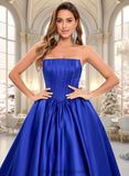 Brisa Ball-Gown/Princess Straight Floor-Length Satin Prom Dresses STIP0025831