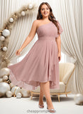 Dakota A-line One Shoulder Asymmetrical Chiffon Bridesmaid Dress With Ruffle STIP0025819