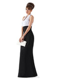 Kailey Empire Halter Floor-Length Chiffon Evening Dress With Pleated STIP0020952