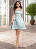 Alaina A-line Straight Short Satin Homecoming Dress STIP0025643