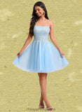 Helga A-line Scoop Short Tulle Sequin Homecoming Dress With Sequins Beading STIP0025706