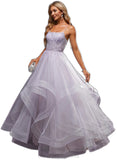 Rita Ball-Gown/Princess Scoop Floor-Length Tulle Prom Dresses STIP0020867