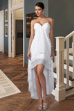 Sibyl A-line Sweetheart Asymmetrical Chiffon Homecoming Dress With Beading Ruffle STIP0020600