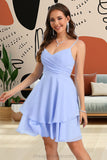 Zoey A-line V-Neck Short/Mini Chiffon Homecoming Dress STIP0020470