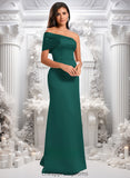 Sanai A-line Asymmetrical Off the Shoulder Floor-Length Satin Prom Dresses STIP0025884