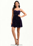 Lorelei A-line Sweetheart Short Sequin Homecoming Dress STIP0025649